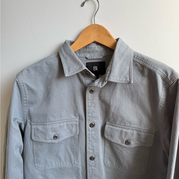 Gray/Blue Coastal Shirt Jacket 🌊🦪 - Picture 1 of 2
